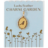 Charm Garden - Scalloped Initial Charm - Gold - A