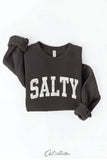 SALTY Graphic Sweatshirt: VINTAGE WHITE LONG SLEEVE / XL