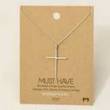 Metallic Cross Necklace: G
