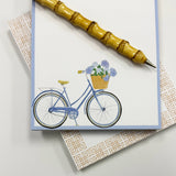 In Stock 5x7 Hydrangeas Bicycle Notepad