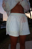 Quilted Pastel Shorts: Pastel / Small