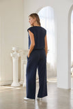 Brushed Modal Wide Leg Drawstring Pants: Taupe / S