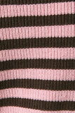RAGLAN LONG SLEEVE CREW NECK STRIPED SWEATER CARDIGAN: BLUE-LT BLUE STRIPE / L