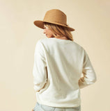 RIVER BUM  Graphic Sweatshirt: VINTAGE WHITE LONG SLEEVE / L