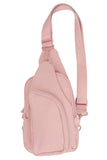 C.C Solid Crossbody Sling Bag: Beige