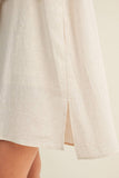 Sleeveless Stand Collar Shift Dress
: LINEN / M