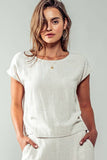 Calm Energy Linen Top : NATURAL / S-2/M-2/L-2