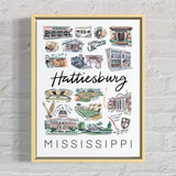 Mississippi City Prints (Unframed; Packaged Only): Bay St. Louis / 12" x 16"