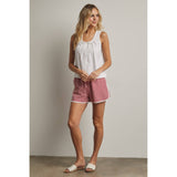 FRONT TIE BUTTON-UP BLOUSE / WL25-12025: OFF WHITE / L