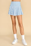 CS3720-Motion Houndstooth Patterned Athleisure Skirt: Pink / L
