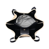 Lorenza Tote - Straw Tote: Natural Black