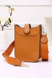 Mini PU Cellphone Cross Body Bag: Gold