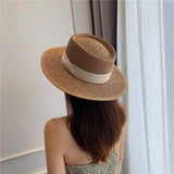 BEACH VACATION SUN FEDORA STRAW HATS FOR WOMEN_CWAH1151: BEIGECOFFEE / (OS) 1
