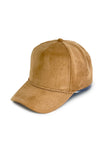 FAUX SUEDE 5 PANEL WITH BRAIDED ROPE Cap: Black