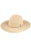 C.C Packable Pattern Panama Hat: Beige