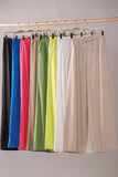 LINEN DRAWSTRING WAIST PANTS: WHITE / S-2/M-2/L-2