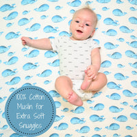 Whale, Whale, Whale Baby Swaddle Blanket