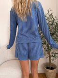 Striped Soft Button  Loungewear Shorts: XL / Shorts