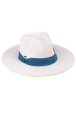 C.C Adjustable String Straw Hat: White/Black