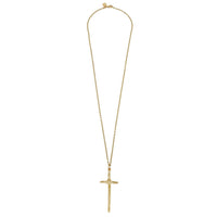 Elongated Long Cross Necklace