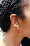 Love Notes Enamel Charm Stud Earrings