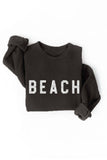 BEACH Graphic Sweatshirt: LIGHT BLUE / XL