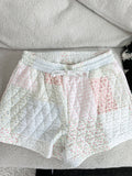 Quilted Pastel Shorts: Pastel / Small