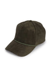 FAUX SUEDE 5 PANEL WITH BRAIDED ROPE Cap: Olive