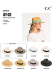C.C Adjustable String Straw Hat: White/Black
