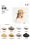 C.C Adjustable String Straw Hat: Gray/Black