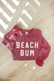 BEACH BUM Mineral Washed Long Sleeve Graphic  : CREAM / L