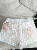 Quilted Pastel Shorts: Pastel / Small