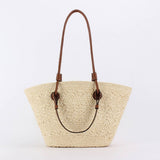 PERSONALIZED FASHIONABLE LARGE CAPACITY STRAW BAG_CWAB4707: Beige / (OS) 1