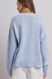 Graphic Oversized Drop-Shoulder Knit Sweater: IVORY / SM-ML:3-3