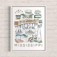 Mississippi City Prints (Unframed; Packaged Only): Bay St. Louis / 12" x 16"