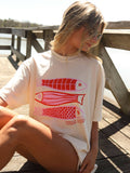 WHAT A CATCH FISH TEE: M