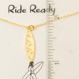 Gold Dipped Surf Board Pendant Necklace: GD