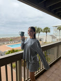 Billie Striped Loungewear Long Sleeve Top: Small / Long Sleeve Top