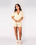 Skylar Ruffle Shorts: BLUE XS-S