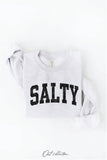 SALTY Graphic Sweatshirt: VINTAGE WHITE LONG SLEEVE / S
