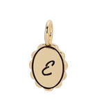 Charm Garden - Scalloped Initial Charm - Gold - E