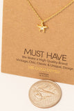 Gold Dipped Studded Starfish Pendant Necklace: R