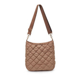 Fia - Quilted Puffer Crossbody: Natural