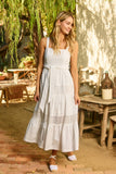 CONTRAST EYELET DETAILED MAXI DRESS - 6086D: Black / M