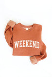 WEEKEND Graphic Sweatshirt: HEATHER FOREST / XL