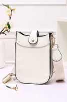Mini PU Cellphone Cross Body Bag: White