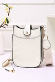 Mini PU Cellphone Cross Body Bag: White