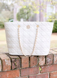 Quentin Quilted Tote IVORY: Default