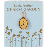 Charm Garden - Scalloped Initial Charm - Gold - J