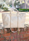 Melissa Tote Bag SHIMMER CHAMPAGNE: Default